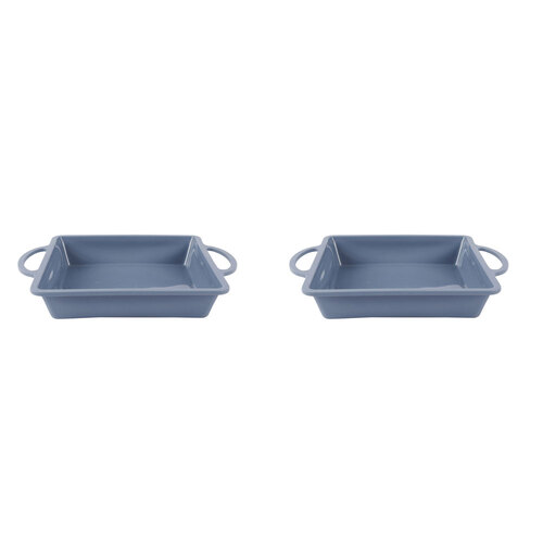 2PK Urban Kitchen Silicone Square Cooking Pan Non-Stick 22x22cm