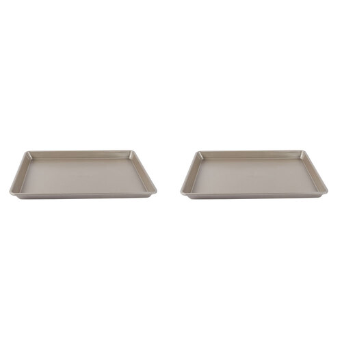 2PK Urban Kitchen Rose Gold Cooking Baking Tray 46x33cm