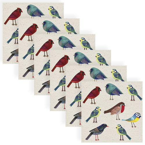 120pc Paper+Design Luncheon 3-Ply Napkin 33x33cm - Birds