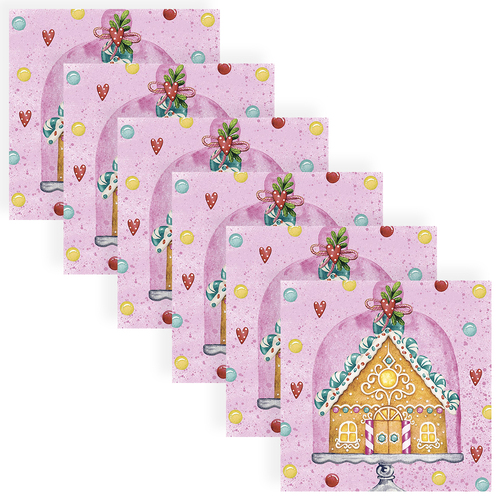 120pc Paper+Design Luncheon 3-Ply Napkin 33x33cm - Gingerbread House