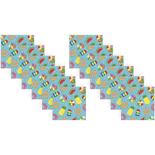 240pc Paper+Design Luncheon 3-Ply Napkin 33x33cm - Summer Pool