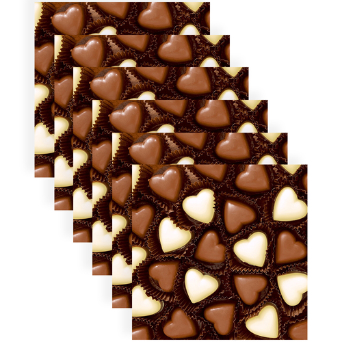 120pc Paper+Design Luncheon 3-Ply Napkin 33x33cm - Chocolate Hearts