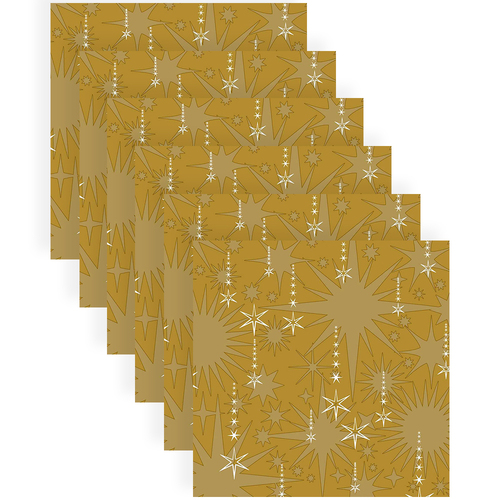 120pc Paper+Design Luncheon 3-Ply Napkin 33x33cm - Sprinkle Rain Gold