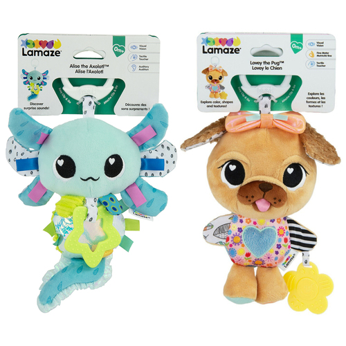 Lamaze Lovely Pug And Alise Axolotl Clip & Go Kids/Childrens Toy 0+