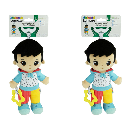 2PK Lamaze My Friend Lucas Clip & Go Kids/Childrens Toy 0+