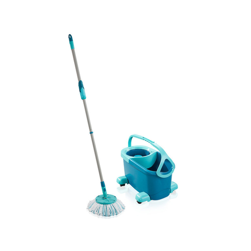 2pc Leifheit Clean Twist Ergo Mop & Mobile Disc Bucket Set - Green