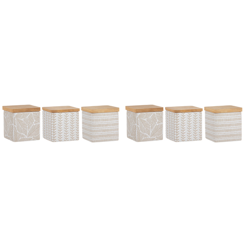 2PK Ladelle Orion Designed Premium Ceramic Canister Assorted - White