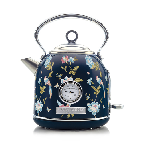 Laura Ashley 1.7L Kettle - Elvenden Blue & Silver 