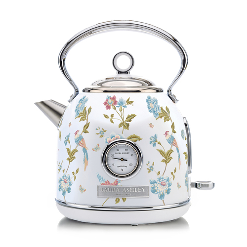 Laura Ashley 1.7L Kettle - Elvenden White & Silver 