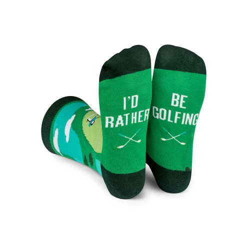 Lavley I'd Rather Be Golfing Novelty Unisex Socks Crew Length