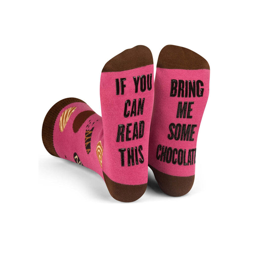 Lavley Bring Me Some Chocolate Novelty Unisex Socks Crew Length