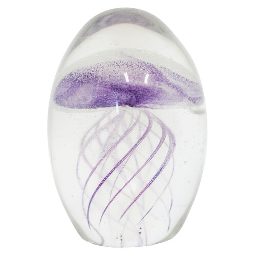 LVD Glass Paperweight Home/Office Decor 11cm - Jellyfish