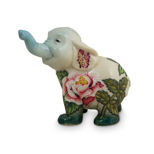 Old Tupton Ware Flower Garden Elephant Home Decor Decorative Statue