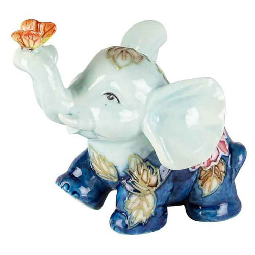 Old Tupton Ware Summer Bouquet And Bird Elephant Home Decor Statue