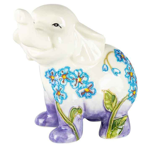 Old Tupton Ware Flowers Blue Elephant Home Decor Decorative Statue