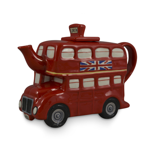 London Double Decker Bus Decorative Ceramic Tea Pot 22cm