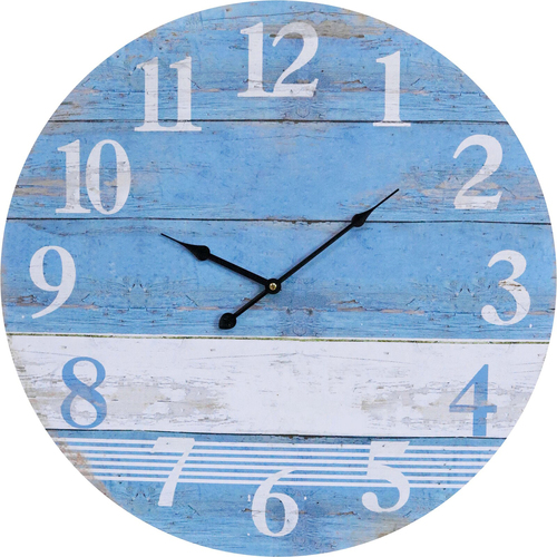 LVD Beach House Hanging Wall Clock Analogue 58cm Round Decor