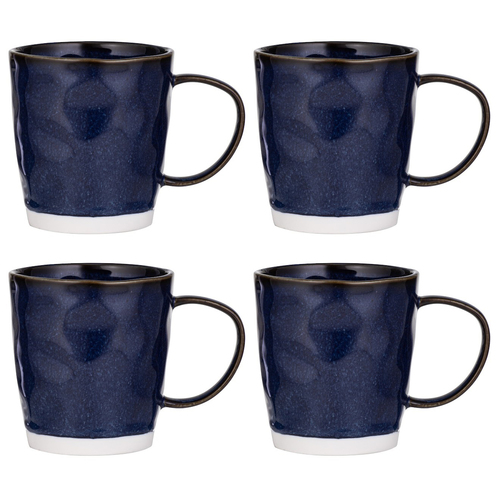 4PK Ladelle Halo Porcelain 12.5cm/350ml Mug - Midnight