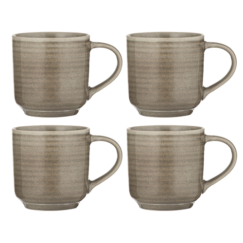 4PK Ladelle Melange Cornflower Stoneware 13cm/380ml Mug - Latte