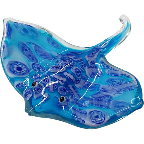 LVD Glass Paperweight Home/Office Decor 13.5cm - Stingray Blue Spots