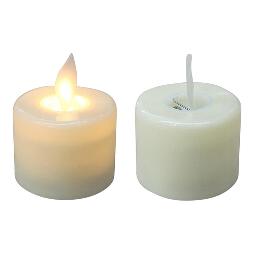 LVD 24pc Flameless Plastic 4.5cm Tealight Candle Set - White