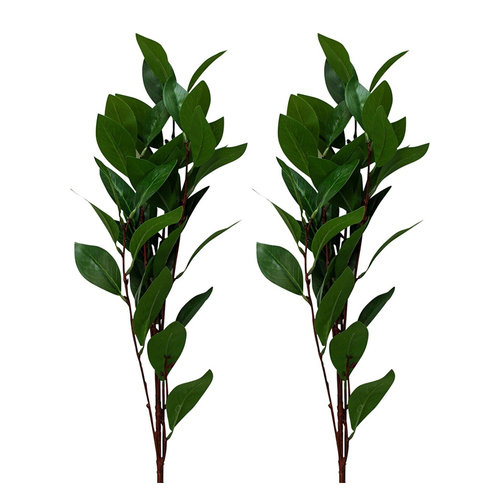 2PK LVD Plastic 90cm Stem Camelia Branch Artificial Plant - Green