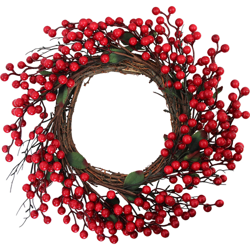 LVD Wreath Red Berries Large Decorative Sculpture Home/Lounge Decor