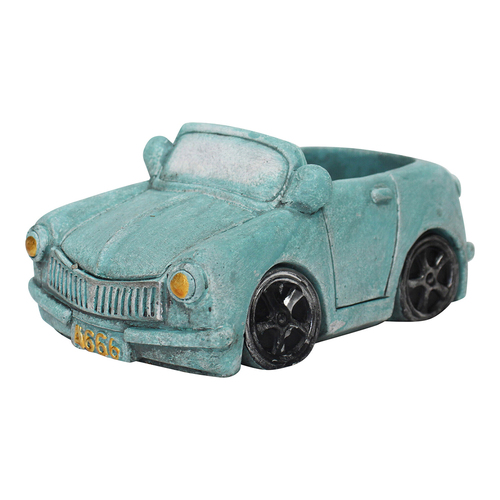 LVD Cement/Resin 14cm Mini Convertible Car Planter Home Decor - Blue