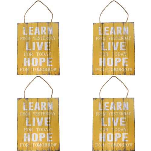 4PK LVD Sign Hope Decorative Home/Lounge Decor Wall Art