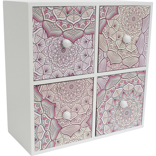 LVD Mandala MDF 22cm Jewellery Drawer Accessory Organiser Square