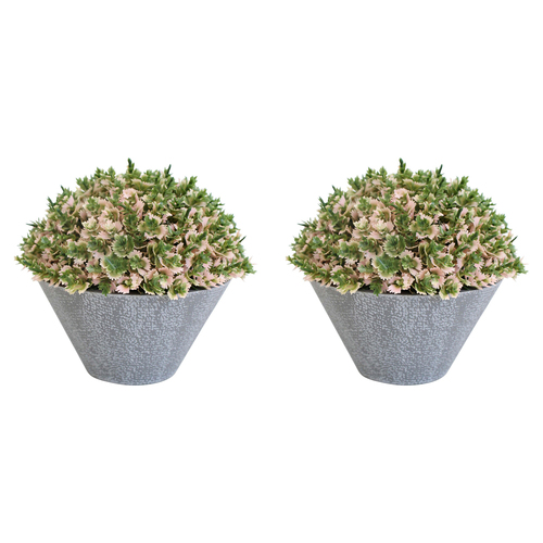 2PK LVD Potted 13cm Moss Artificial Faux/Fake Plant - Pink