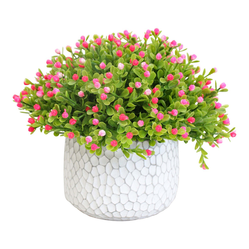 LVD Potted 18cm Groundcover Artificial Faux/Fake Plant - Pink