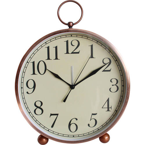 LVD Desk Alarm Clock Thompson Copper Decor Round 28cm