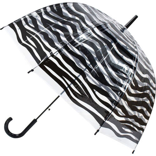 LVD Women's Plastic Folding Umbrella Clear Leopard