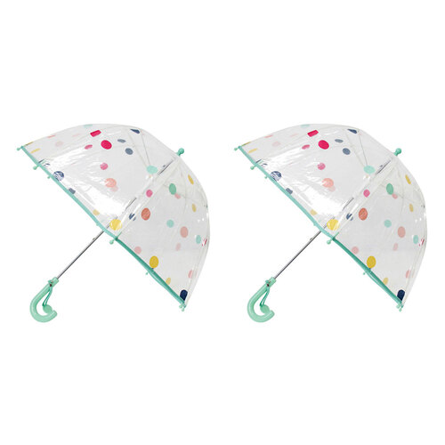 2PK LVD Mix Pastel Dots Kids Umbrella w/ Tag 84cm - Assorted