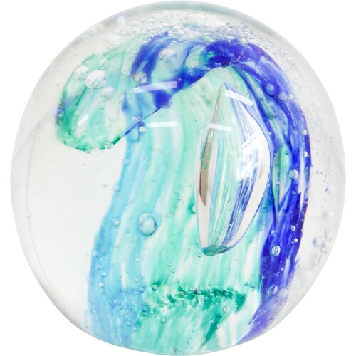 LVD Glass Paperweight Home/Office Decor 8cm - Surf Wave