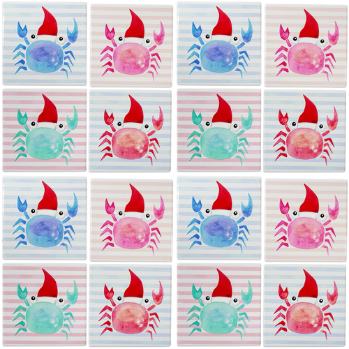 4x 4pc LVD Coasters Crabulous Xmas Decorative Barware/Serveware Home Kitchen