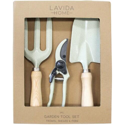 3pc LVD Trowel Shears & Fork Garden Tool Set - Whisper