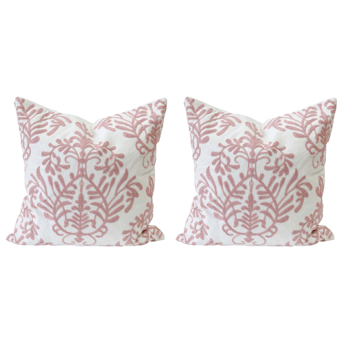 2PK LVD Cushion Pink Baroque 1 Home/Lounge Decor 45cm Square