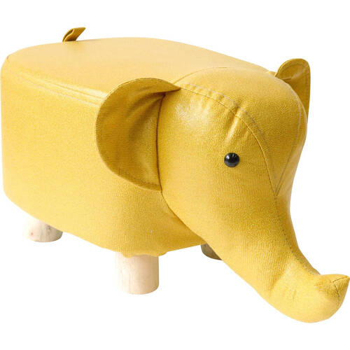 LVD Kids Stool Ottoman 49x25cm Elephant Peanut Yellow