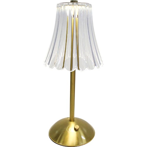 LVD 30cm Plastic USB Lantern Curve Table Lamp Gold