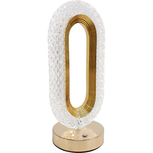 LVD 26cm Plastic USB Lantern Chanel Table Lamp Gold