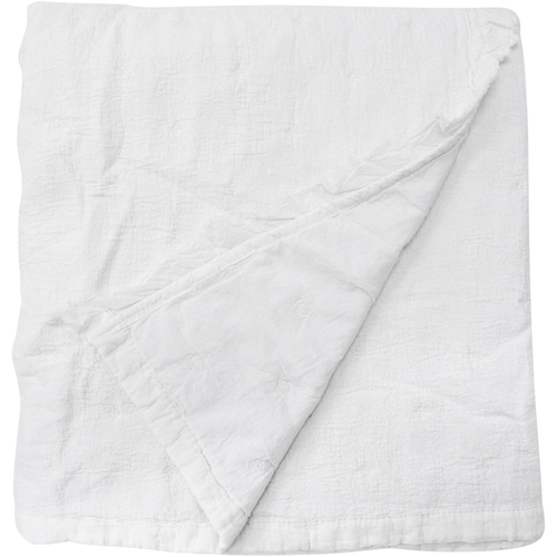 LVD Cotton/Polyester Bedspread Lrg 200x230cm - Washed White