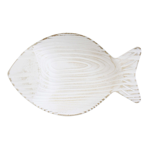 LVD MDF 24cm Fish Bowl Home Decor Large - Rustic White