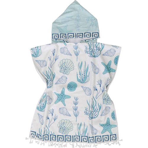 LVD Microfibre Kids Poncho w/ Bag & Hood 70cm - Ocean