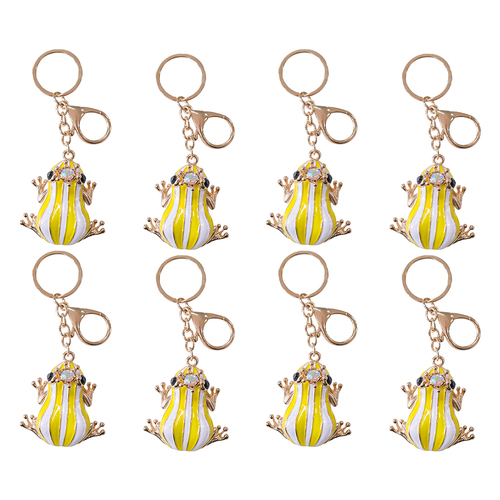 8PK LVD Keyring Frog Prince Themed Womens Stylish Key Chain 