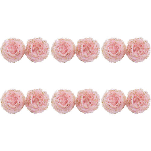 6PK LVD Clip Flower Ball Dusty Pink Seasonal Christmas Decoration