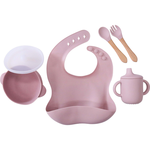 LVD Silicone Baby/Toddler Feeding Dinnerware Set - Dusty