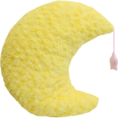 LVD Polyester Cushion Cushy Snuggle Crescent Soft Moon 45cm - Yellow