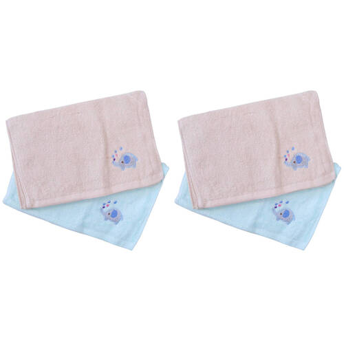 4pc LVD Kids Cotton Hand Towel Set 25x50cm Elephant